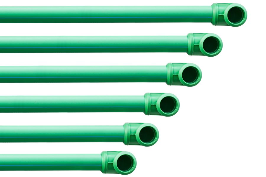 PPR pipes and brass fittings for water connection systems